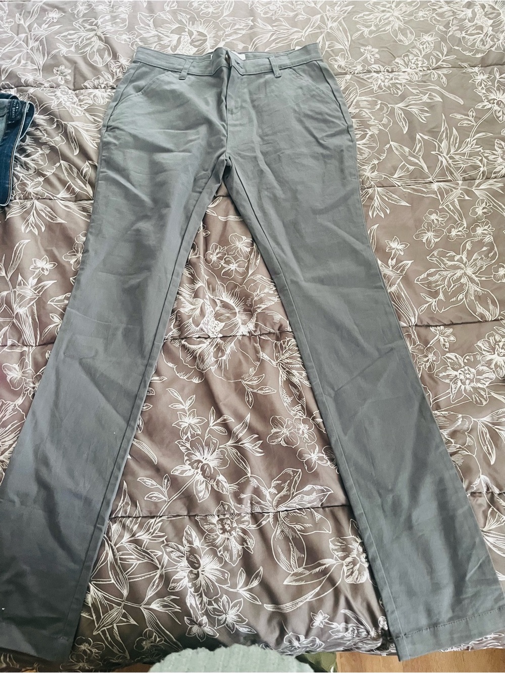 Old Navy Boys Gray Straight Chinos